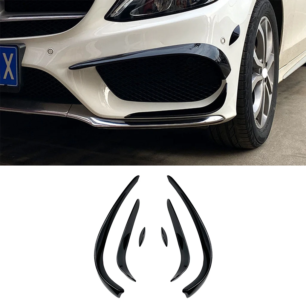 Für Mercedes-Benz C-Klasse W205 C180 C200 C260 C43 AMG 2015-2018 Frontschürze Spoiler Nebel lampe Abdeckung Luft Messer Splitter Körper Kit