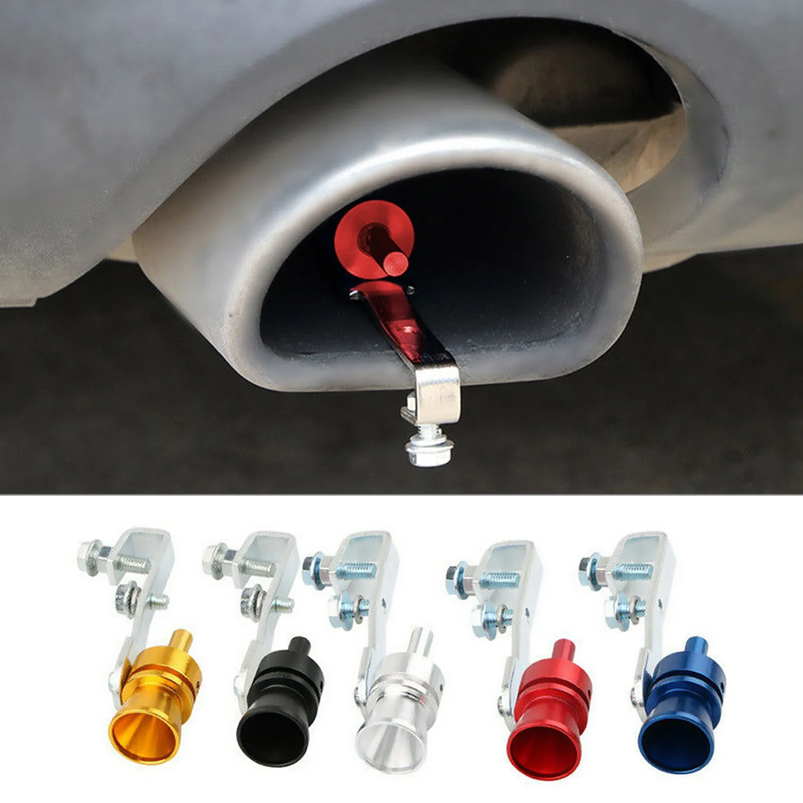 

M Size Universal Turbo Sound Whistle Exhaust Pipe Portable Aluminum Alloy Car Turbo Whistle Auto Replacement Parts
