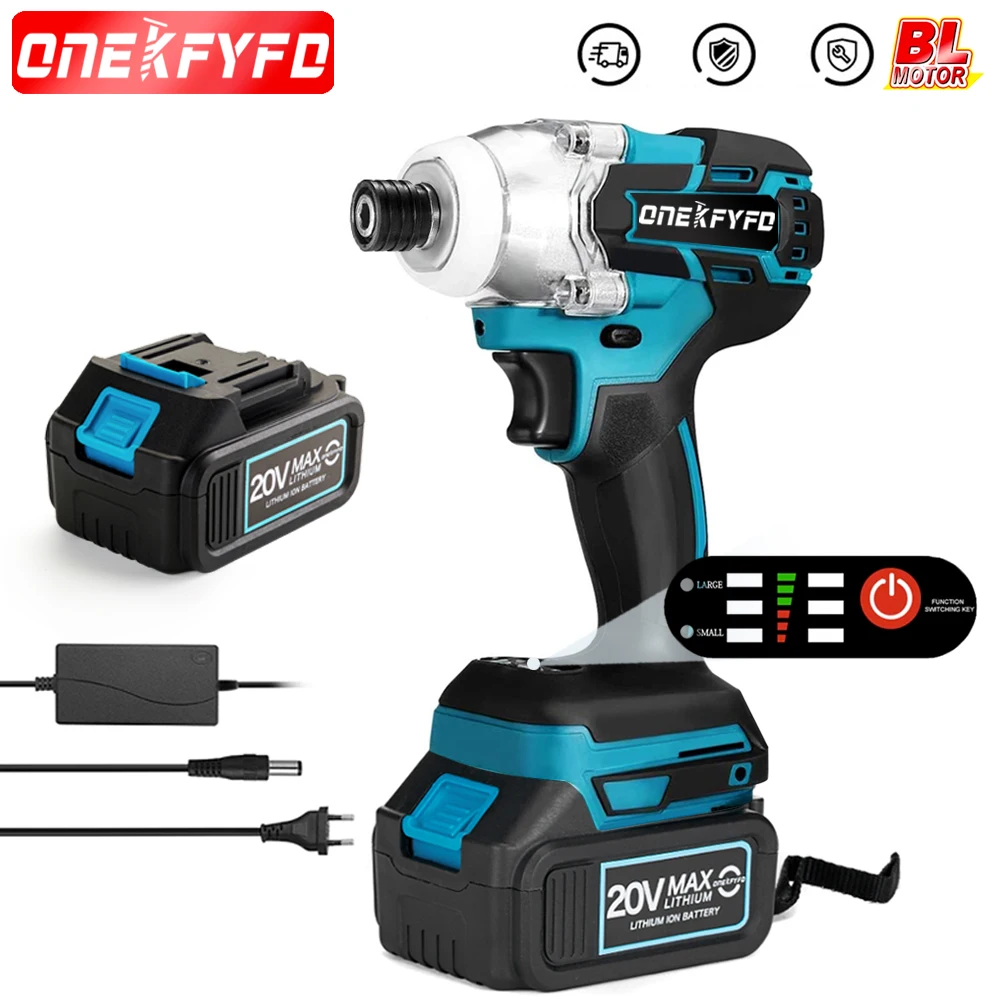 Avvitatore A Batteria Senza Spazzole 18V 1/2” – Coppia 520Nm, Frequenza 0-3300 Ipm, Con 2 Batterie 5,5Ah E Caricabatterie