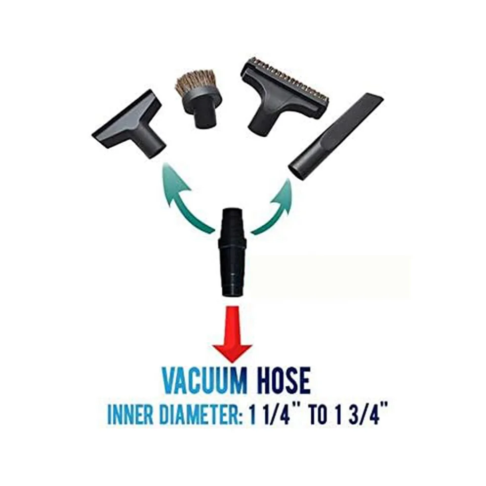 Trjgtas Adattatore Universale Per Tubo Aspirapolvere - Riduzione Da 18 A 50 Mm, In Plastica Resistente, Colore Nero, Lunghezza 132 Mm - 5