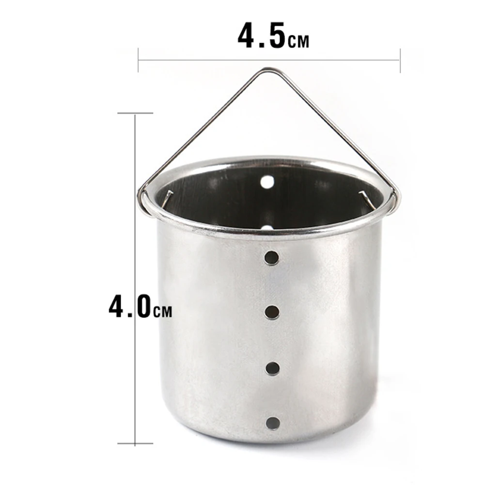 

1pc Stainless Steel Fishing Feeder Fishing Feeder Lure CageBait Fixed Point Feeder With Drainage Holes Fishing Accessories