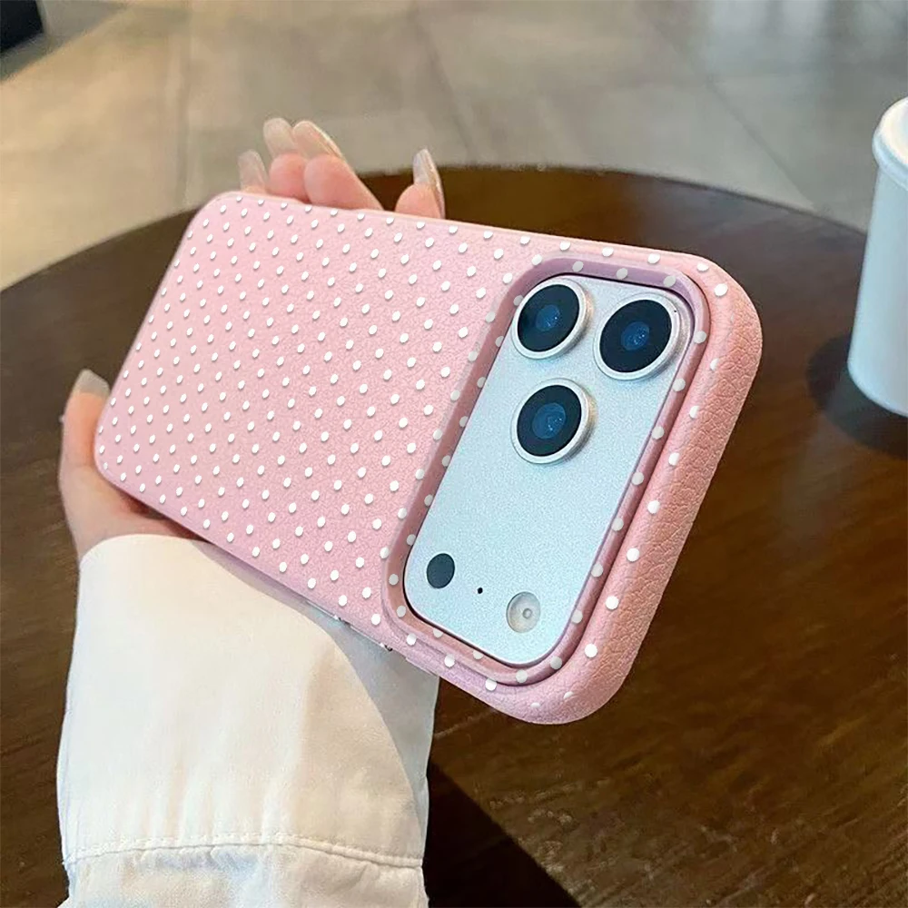 รูปสินค้า เคสซิลิโคนลายจุดสีขาว ดีไซน์ใหม่กันกระแทก iPhone