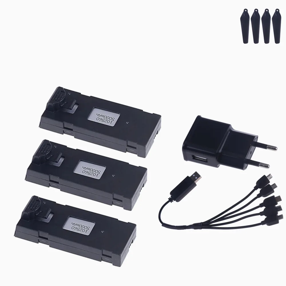 ตัวเลือกสินค้า แบตเตอรี่โดรน RC 3.7V 5000mAh สำหรับ E88 E99 P1 K3 P10 A13 S98 E525