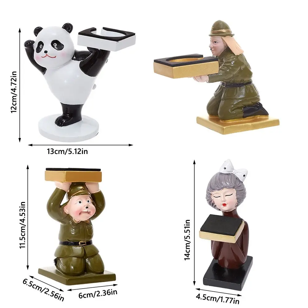 Multicolor Watch Holder Groove Dia.4cm Resin Craft Wireless Charger Support Table Ornament Astronaut Bear Smart Watch Stand