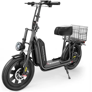 ISCOOTER F7 E-Scooter per adulti Motore 1000W Batteria 48V10.4AH Scooter elettrico Pneumatici da neve larghi 16" Scooter elettrico per pendolarismo urbano