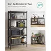 5-Tier Storage Shelves, Set of 2 Garage Storage, Boltless Assembly, Adjustable Shelving Units, Load 1929 lb Each 6