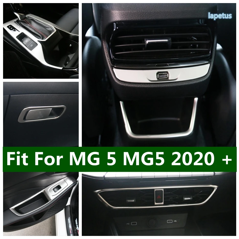 

Car Interior Parts Center Console Gear Shift Panel Cover Trim Headlight Switch Adjust Sequin Silver Fit For MG 5 MG5 2020 2021