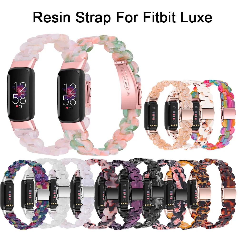 

Luxury Resin Bracelet Strap For Fitbit Luxe Band Smart Watchband Loop For Fitbit Luxe Strap Belt Correa Wristband Replacement