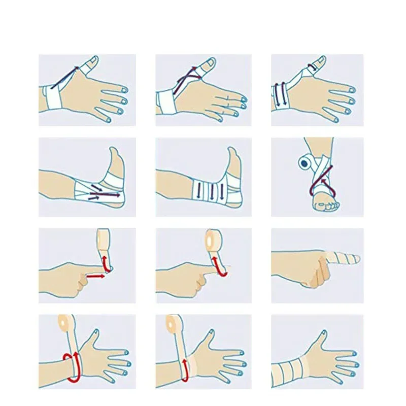 Kinesiology Tape Self Adhesive Bandage Self Adhesive Tape Sports Tape Elastic Bandage Elastic Kinesiology Tape Therapeutic Waterproof Muscle Support Adhesive Kinesio Tape Bandage Fitness Football Knee