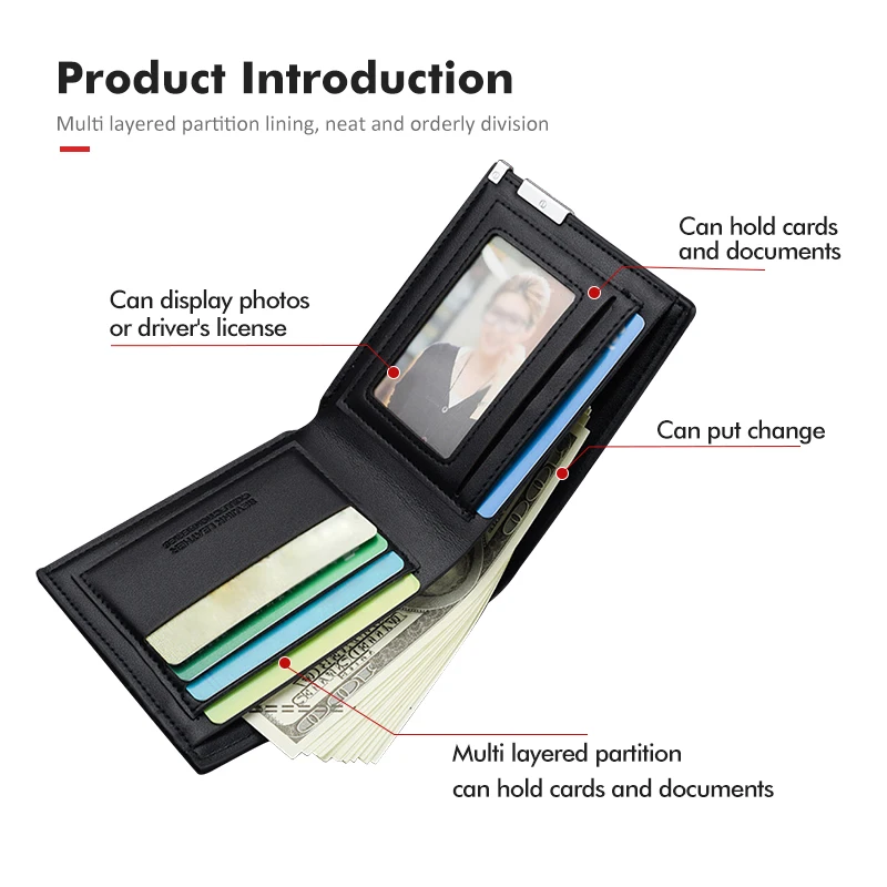 Driver License Holder Wallet for Jeep Renegade Compass Cherokee Wrangler Patriot Liberty
