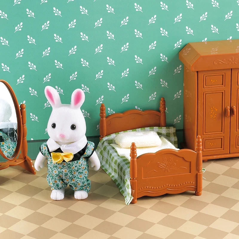 Miniature furniture set 1:12Dollhouse Miniature Furniture Toys Set DIY Forest Family Kids Girls Pretend Play Furniture Toys Gift for Christmas Birthday