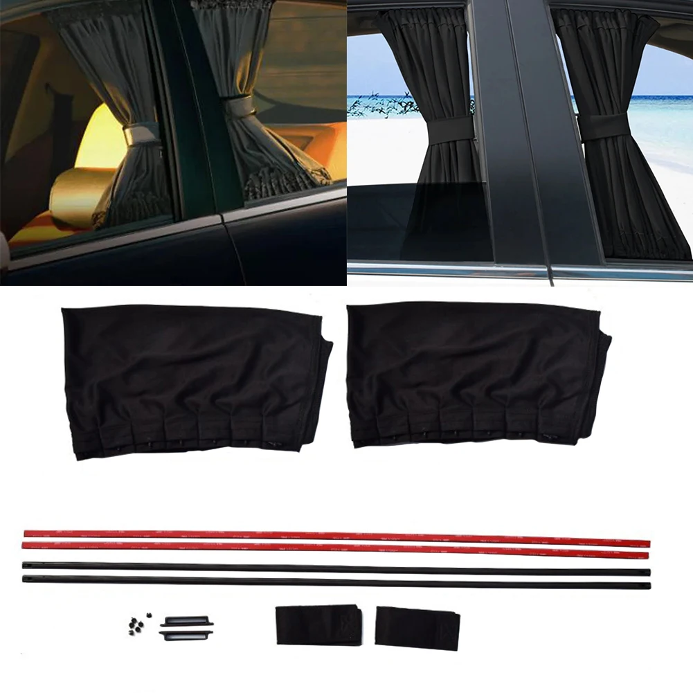 

2Pcs Universal Car Van SUV VIP Casement Curtain Anti-UV Sunshade Visor 50cmx47cm 2024 Hot Sale Brand New And High Quality