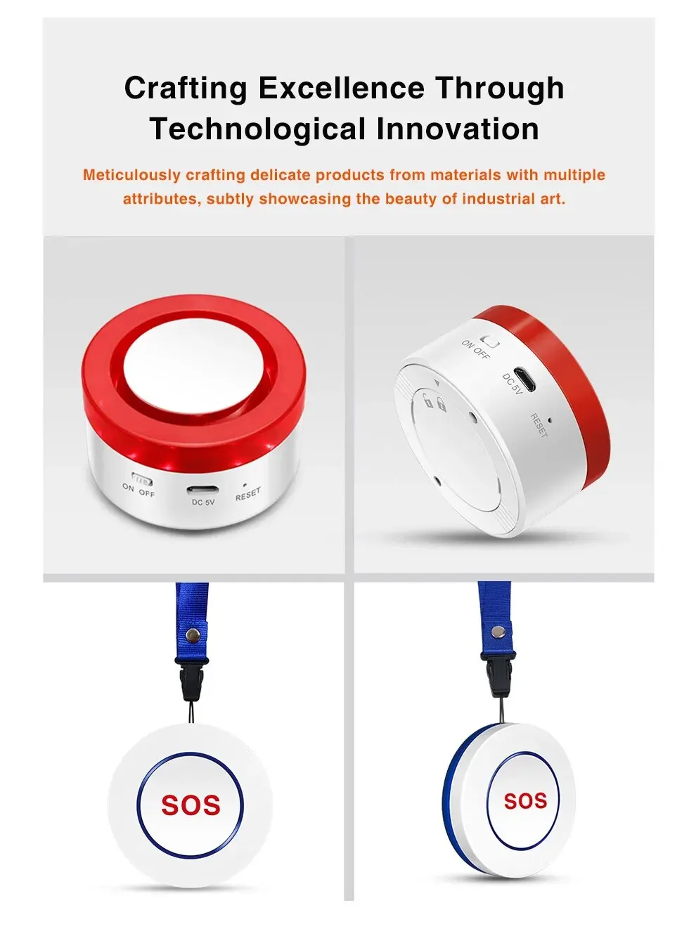 WiFi Panic Button for Elderly Senior Emergency Fall Alert Devices SOS Life Alarm