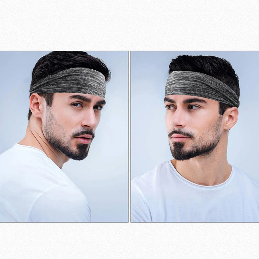 1-10Pcs Sports Sweatband Breathable Sweat Absorbent Elastic Hair Band For Outdoor Sport Yoga