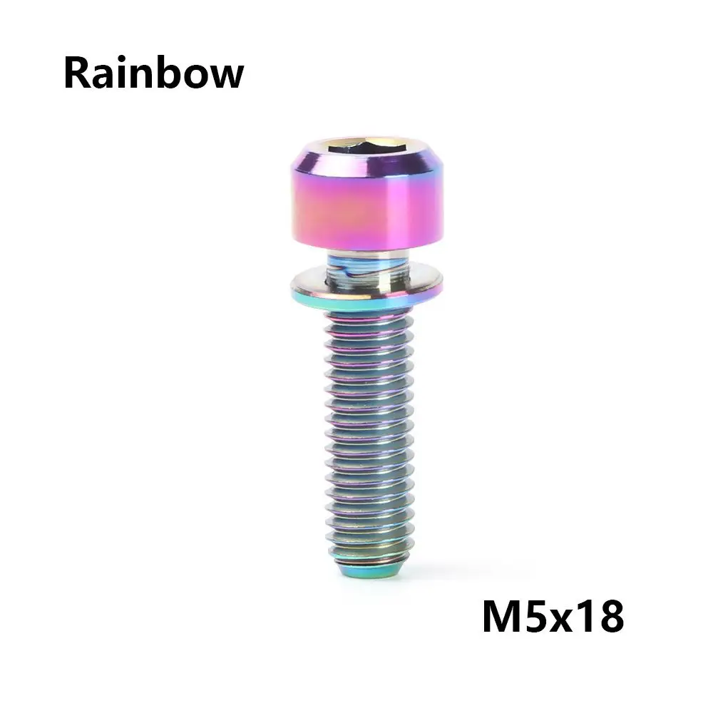 Anti Rust Bike Stem Bolts 6x M5*18mm Titanium Alloy Screws For Front...
