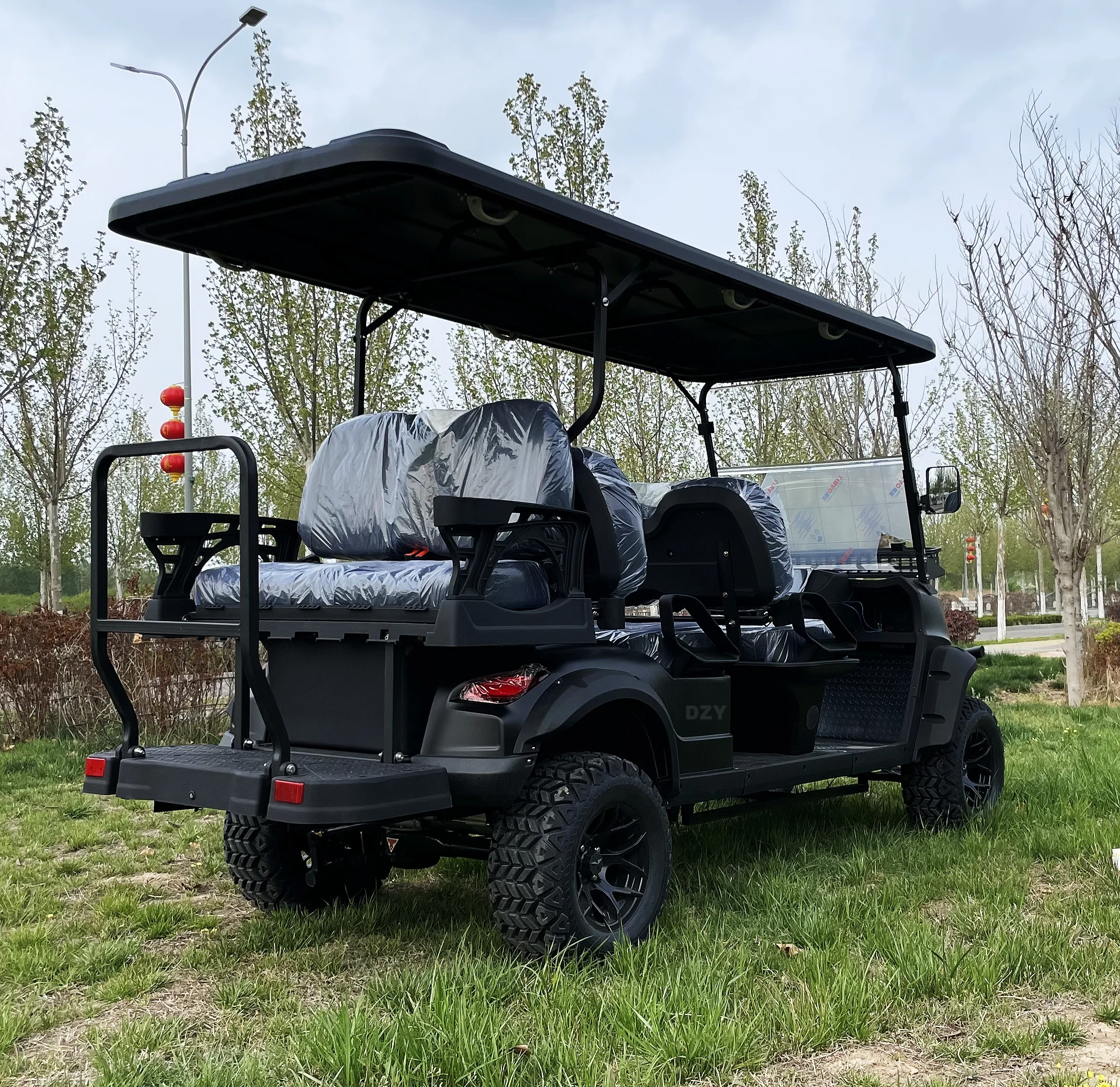 4+2 Seaters New Design Lead Battery Lithium Battery Electric Golf Cart Made in China New energy electric off-road vehicle