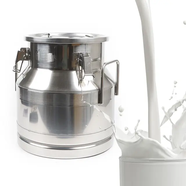 19442-4eacf5.jpg 20L/ 5.25Gallon Stainless Steel Milk Can Wine Pail Bucket Tote Jug Rice Storage