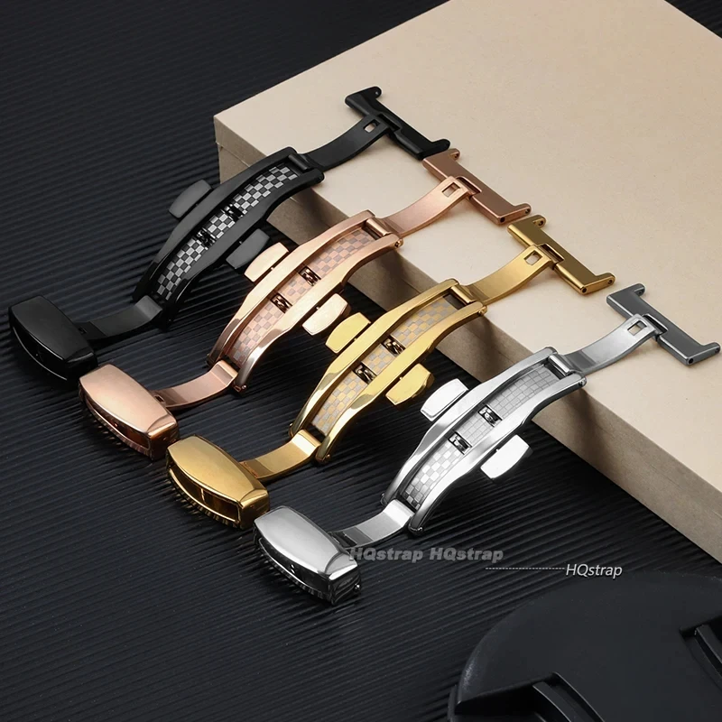 Sleek Stainless Steel Double Click Butterfly Buckle Clasp