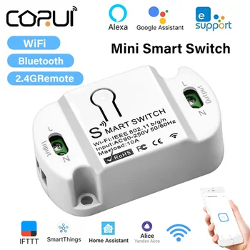CORUI EWeLink 스마트 스위치 모듈, 미니 와이파이, 블루투스, 2.4G 원격 제어, 알렉사 앨리스 구글 홈 스마트 홈 라이프 작동