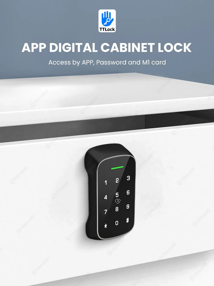 Smart Cabinet Lock APP Control, Keypad & RFID Card Entry,Dual Authentication,Rem