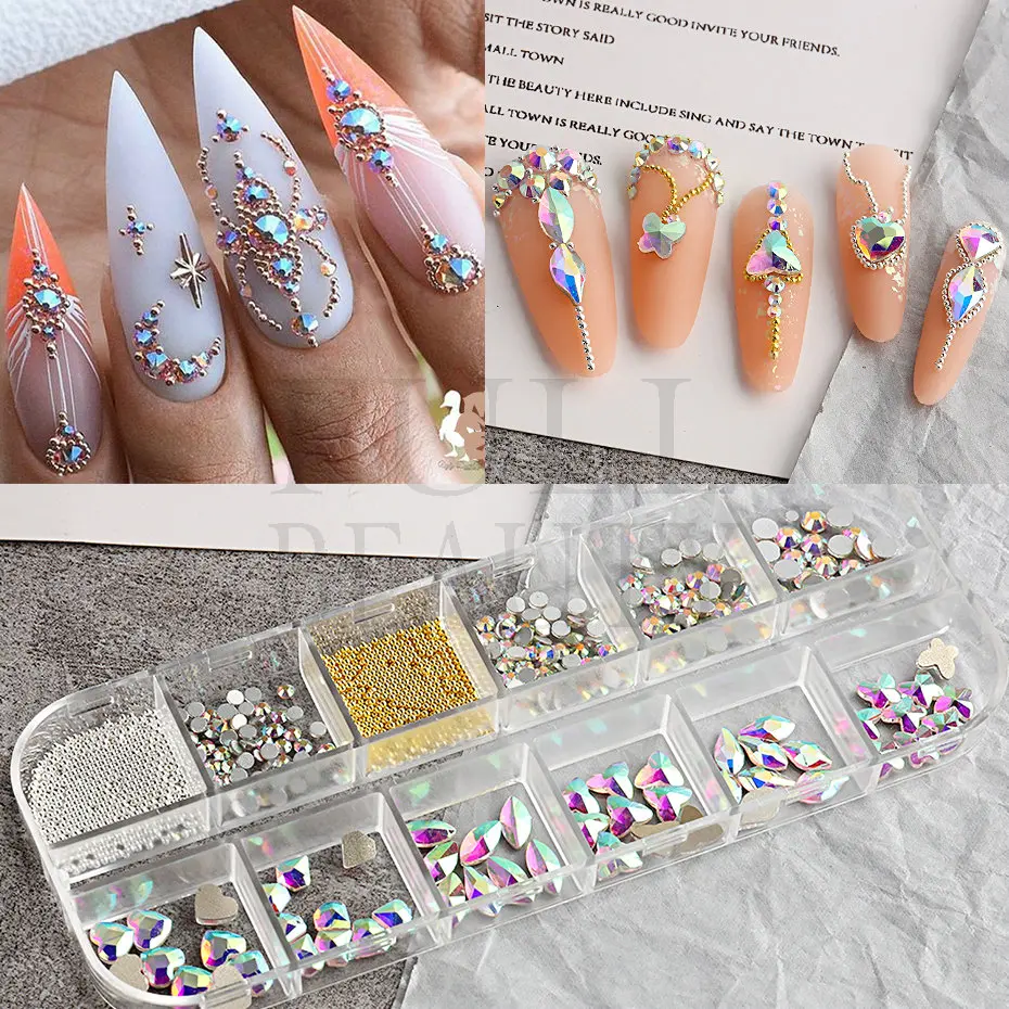 25 Top White Nails With Rhinestones - POLYVORE - Discover and Shop Trends  in Fashion, Outfi… | White acrylic nails, Rhinestone nails, Nails design  with rhinestones