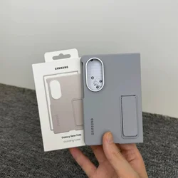 Foldable Phone Case with Kickstand - Matte Silicone Cover - Galaxy Z Fold 8 Ultra (Light Gray)