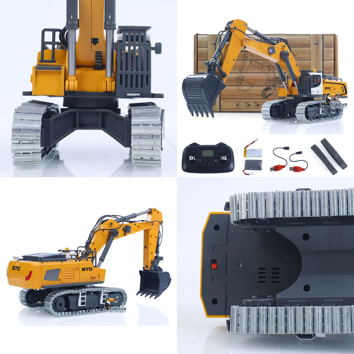 1/50 970 rc excavator ラジコン ショベルカー RC 970 Alloy Excavator Model 1/50 Remote Control Engineering