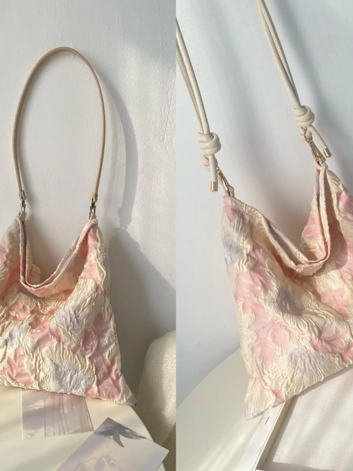 

Floral Tote bag, Pink Floral Shoulder Bag, Women's Handbag, Grocery Bag, Chic Bag, Canvas Bag, Gift for Her, Birthday Gift