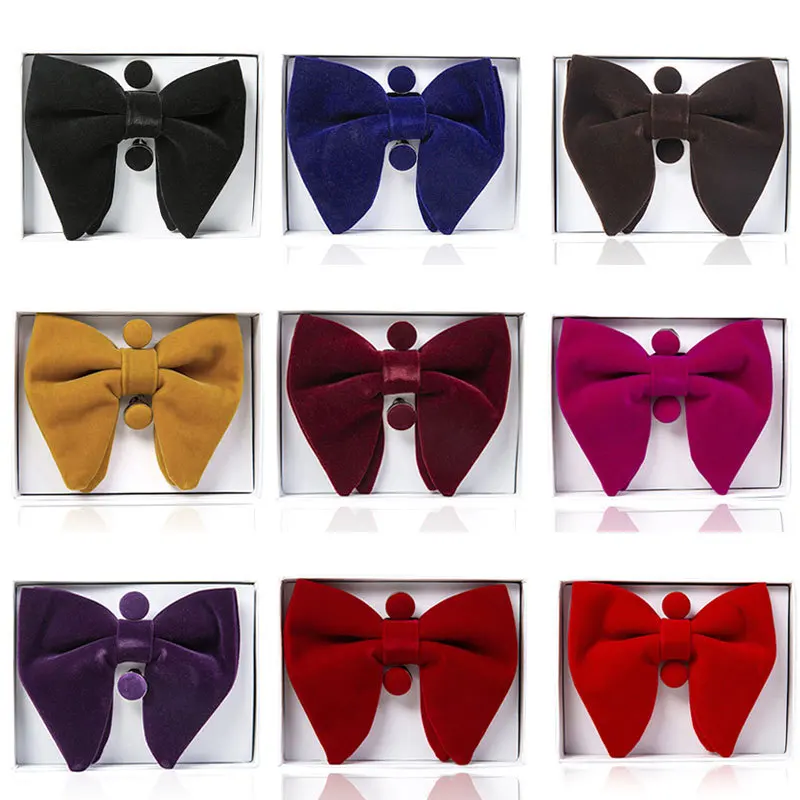 Pajarita De Terciopelo Para Hombre De Gran Tamaño, Color