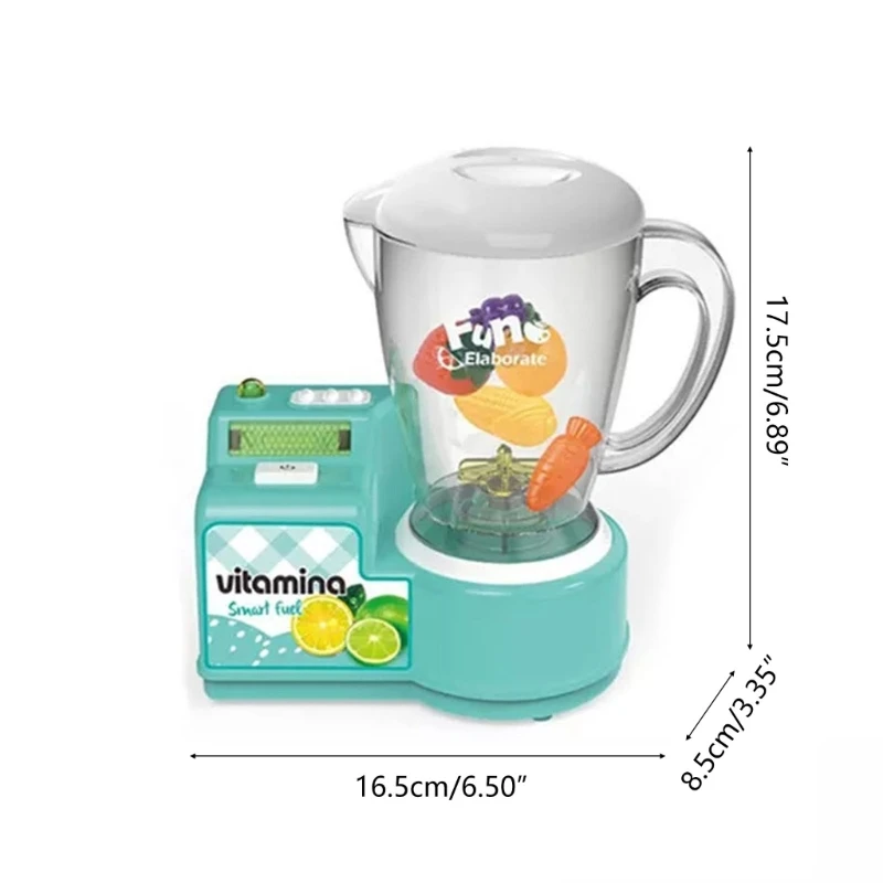 Kitchen Appliances Toy Pretend Playset Blender Mixer with Accessory Realistic Light and Sounds for Kids Ages 4-8