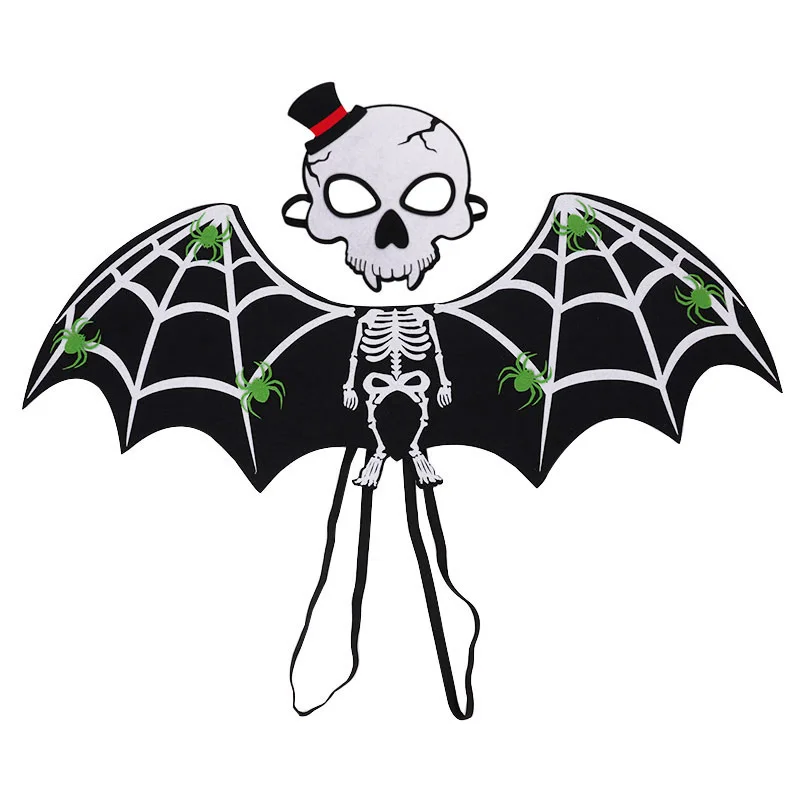 Children's Non-woven Wing Mask Set Halloween Ghost Festival Party Party Performance Props Dress Up