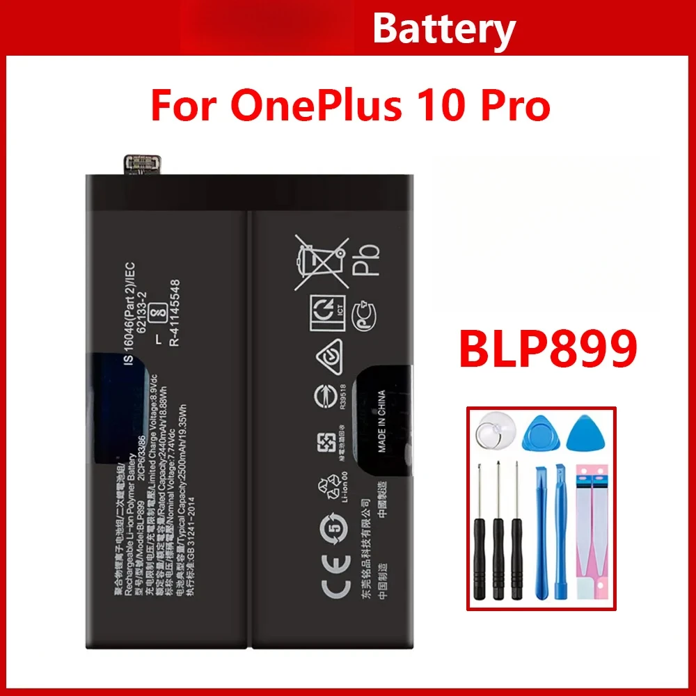 Batteria BLP899 per OPPO One Plus 10 Pro / 1+10 PRO NUOVE batterie Batteria + strumenti gratuiti