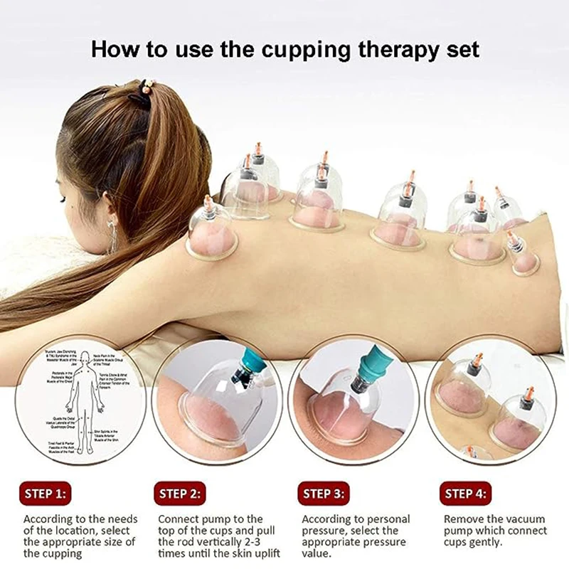 Cupping Therapy Set Vacuum Cupping Set Suction Cups Massage Physiotherapy Jars Chinese Medicine Anti Cellulite For Body Massager 4