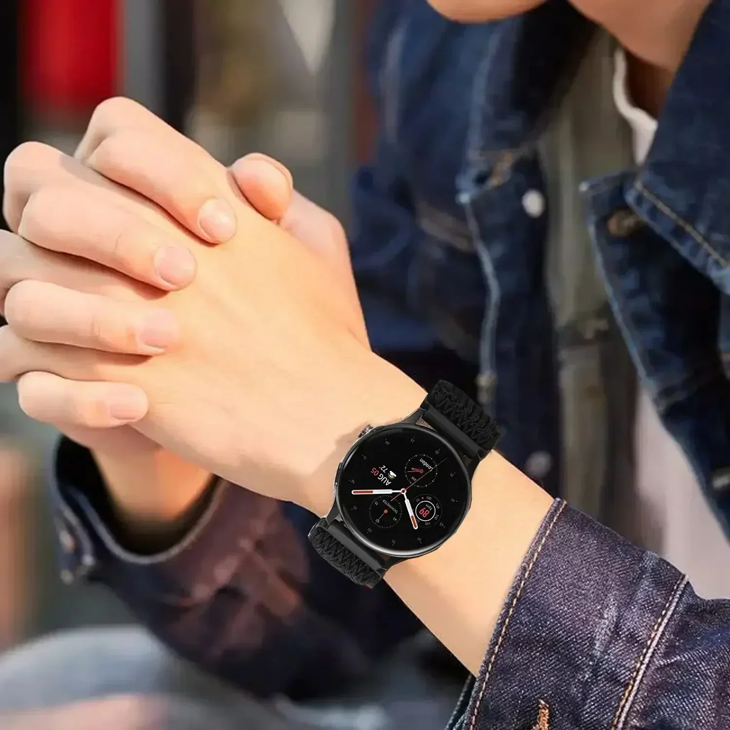 Silicone Smartwatch Replacement Strap - 20mm/22mm Adjustable Wristband