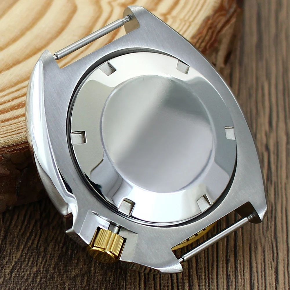 44mm Luxus-Tauchergehäuse mit Saphirglas für Mod SKX 6309 6105 Turtle NH35 NH36 NH38 4R36 Uhrwerk, Uhrengehäuse für 28,5mm Zifferblatt, 4.1 Krone – Detail 12