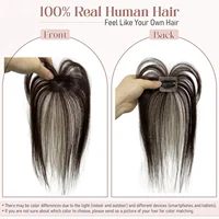 Extensions de cheveux humains à couverture complète 3D, postiches à clips pour femmes, frange vaporeuse, pour cheveux amincissants, usage quotidien 5