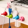 4Pcs Cute Bunny Cable Holders Cable Clips Self Adhesive Cable Manager Desk Phone Charger Cable Earphones Wire Winder Holder 1