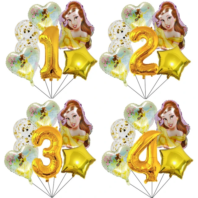  Princess Party 3rd Birthday Balloon Bouquet Decorations 7PCS  Princess Foil Balloons For Girls Birthday Baby Shower Princess Themed Party  Decorations (4th Birthday) : Toys & Games