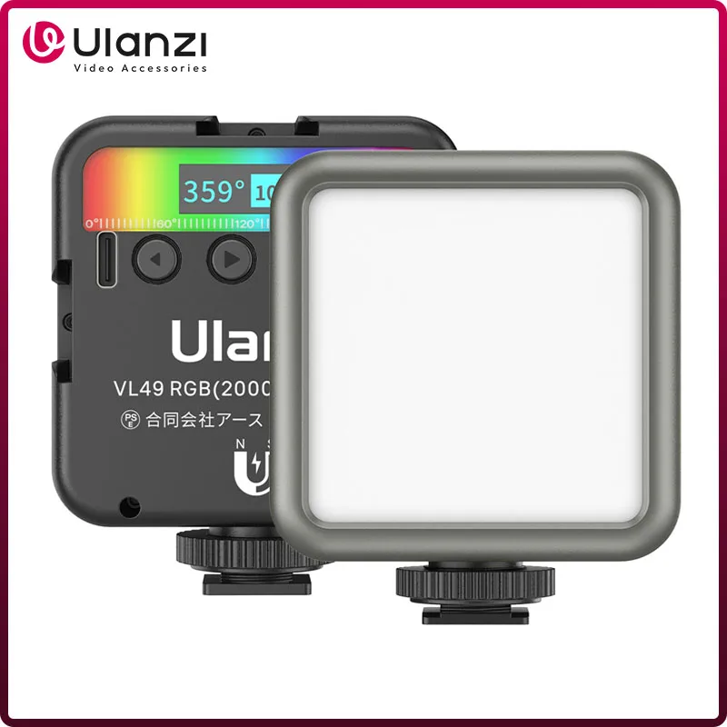 Ulanzi VL49 RGB Lampu Video LED Mini 2000MAh 2500K-9000K Lampu