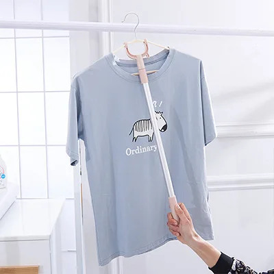 Balcony Fork Pole Hangers For Clothes Pole Retractable Drying Fork Dress Stick Space Saving Clothing Rack