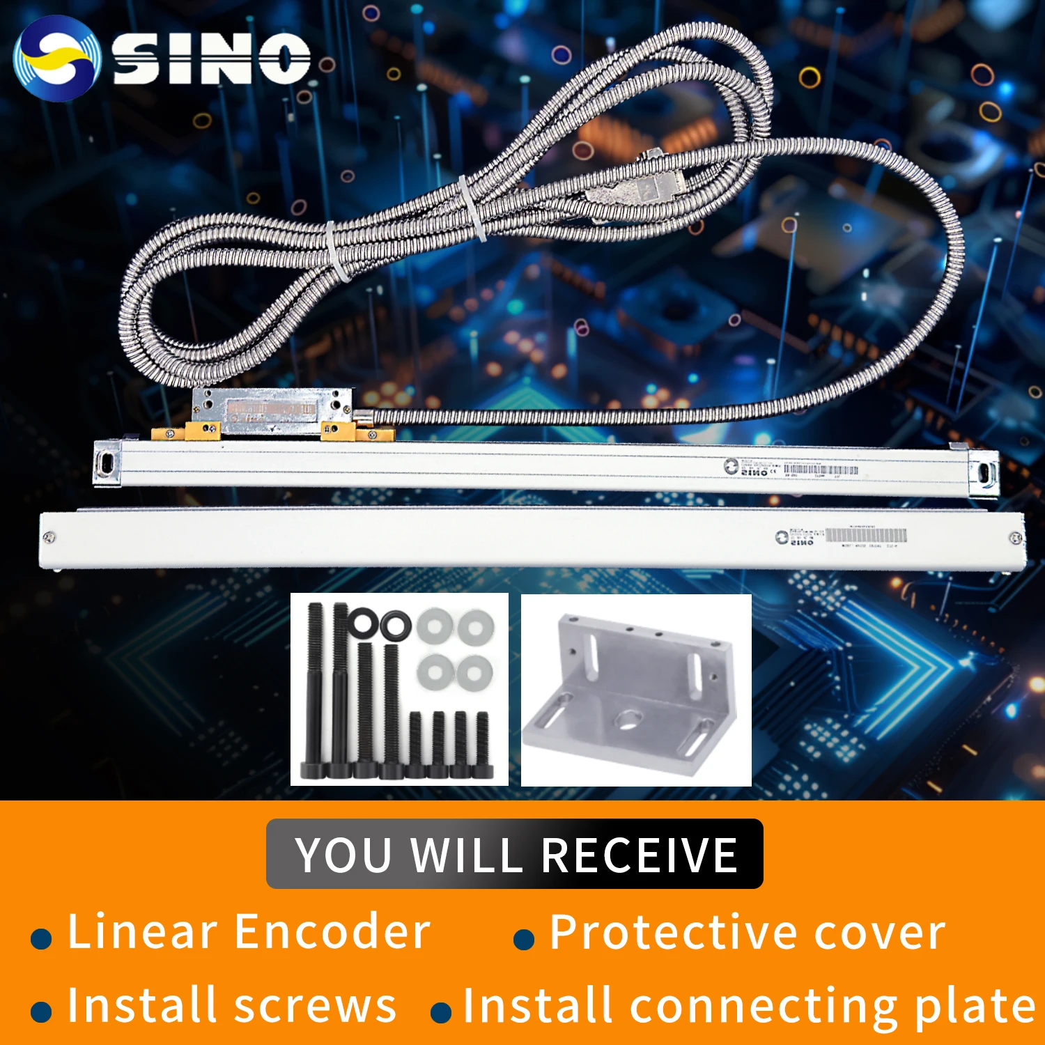 High-precision KA500 Small Size Linear Scales 1μm Accuracy 5V TTL ...