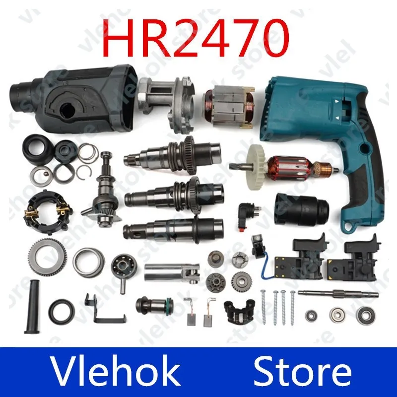 เปลี่ยนสำหรับ Makita HR2470 HR2470ไฟฟ้า Hammer Impact Drills เครื่องมืออุปกรณ์เสริมเครื่องมือ Armature Rotor Stator Field 1