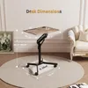 Mobile Standing Desk, 28 inch Small Height Adjustable Rolling Laptop Desk, Portable Sit Stand Desk 2