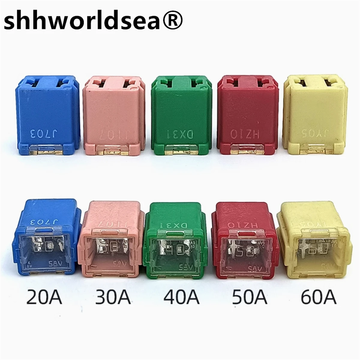 Car Fuses Kit shhworldsea auto fuse blade fuse 20a 30a 40a 50a 60a for toyota