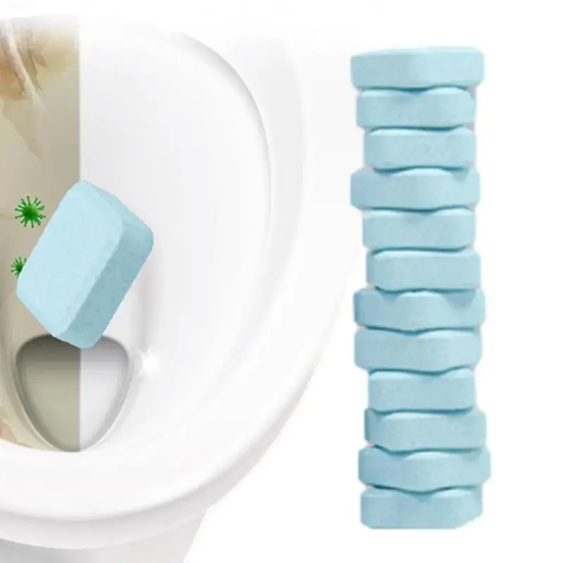 

12Pcs Toilet Tablets Washing Machine Tank Effervescent Tablet Toilet Bowl Cleaner Yellow Dirt Remover Stain Deodorant For home