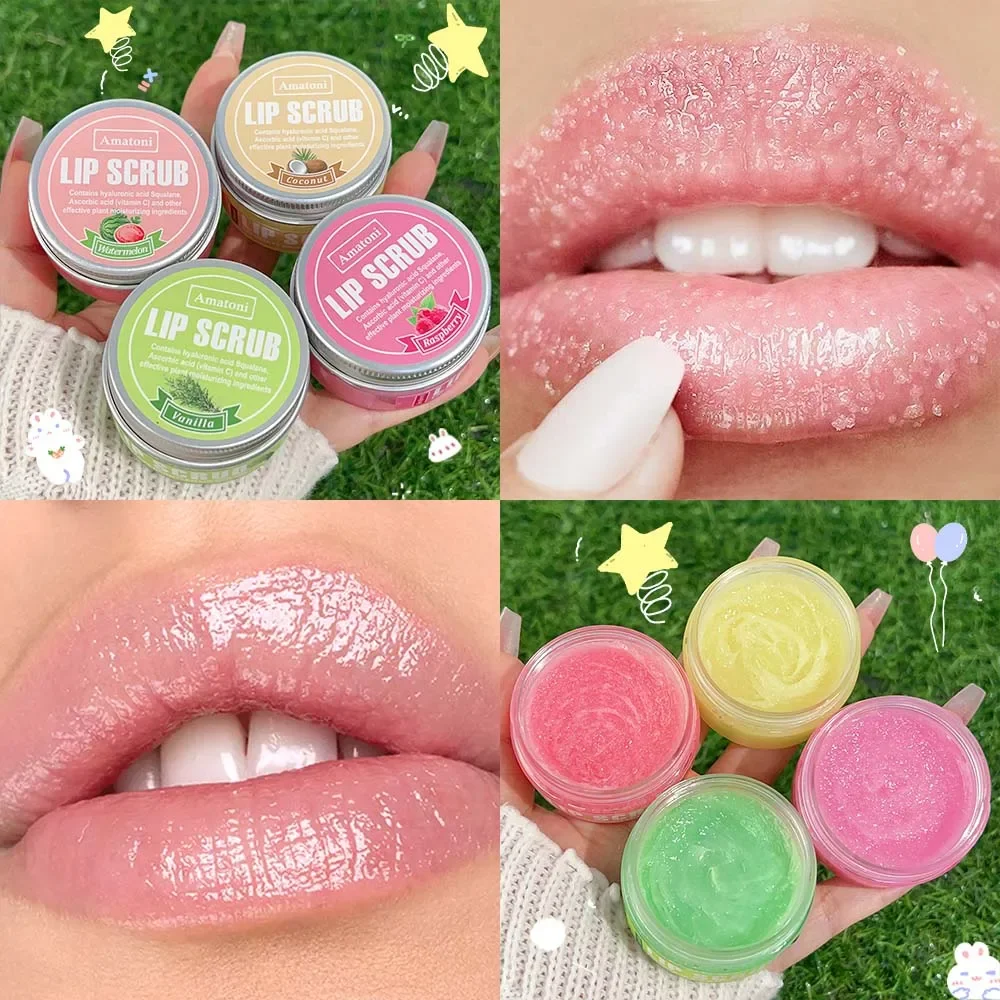 Fruity Lip Scrub Exfoliating Dead Skin Moisturizing Moisturizing Care Lip Balm Reduces Lip Lines and Improves Lip Condition 6