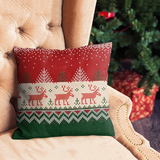 Big Couch Pillows for Living Room Christmas Linen Hugging Pillow