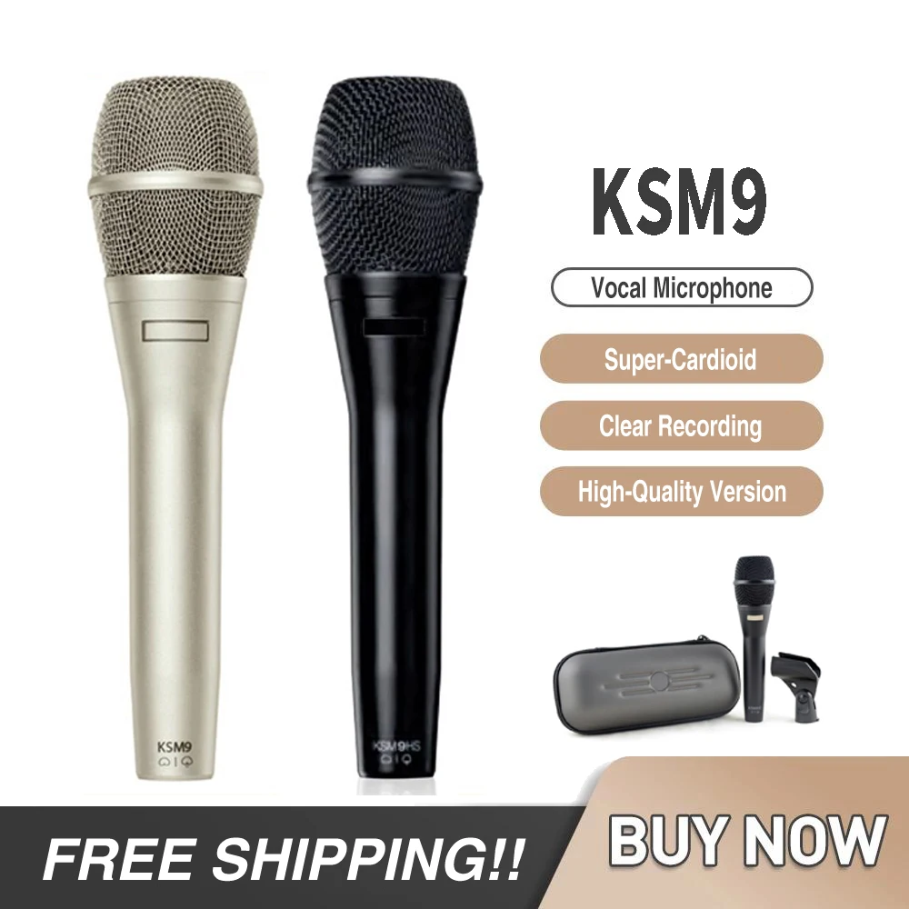 

Professional Vocal Microphone KSM9 , KSM9HS, KSM9/SL , KSM9/CG Dynamic Wired Microphone Handheld Cardioid Mic karaoke,gaming,PC