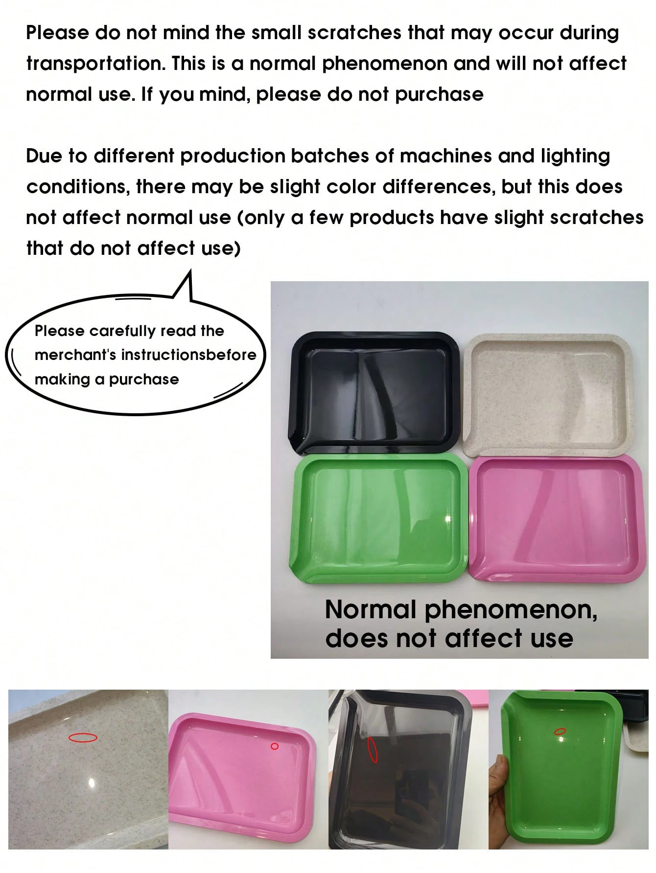 Multipurpose Plastic Tray Cigarette Rolling Tray Home Storage Organizer Desktop Decorative Easy to Clean
