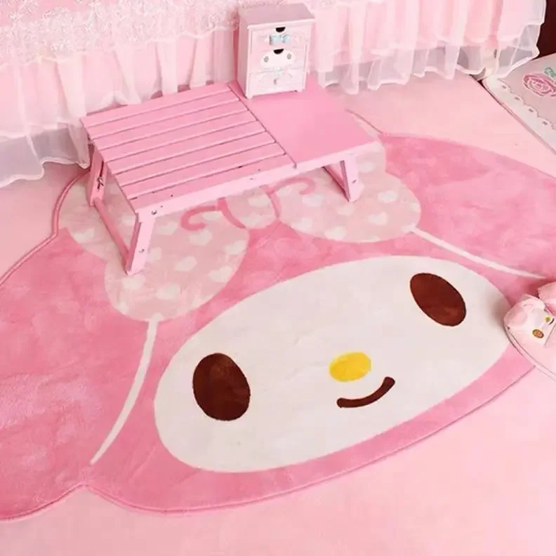 Description Picture 3 of itemSanrio My Melody Carpet Bedside Blanket Floor Mat Dressing Table Cushion Girl Room Bedroom Decorative Pashmina Carpet